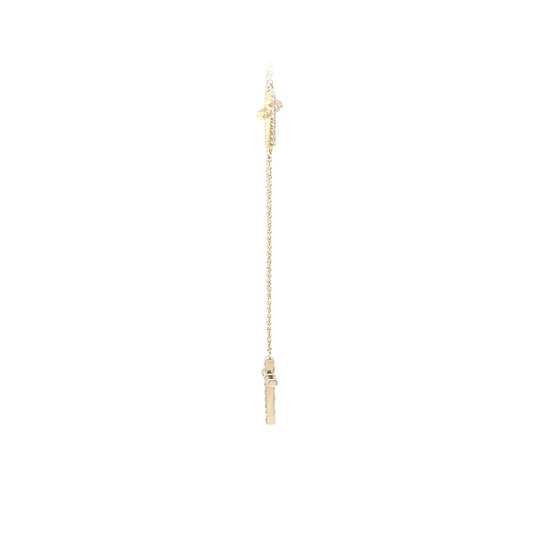 Vòng cổ thánh giá vàng đính đá zirconia
