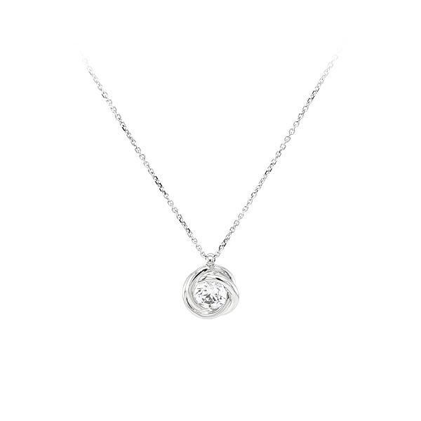Vòng cổ vàng trắng zircon cho nữ