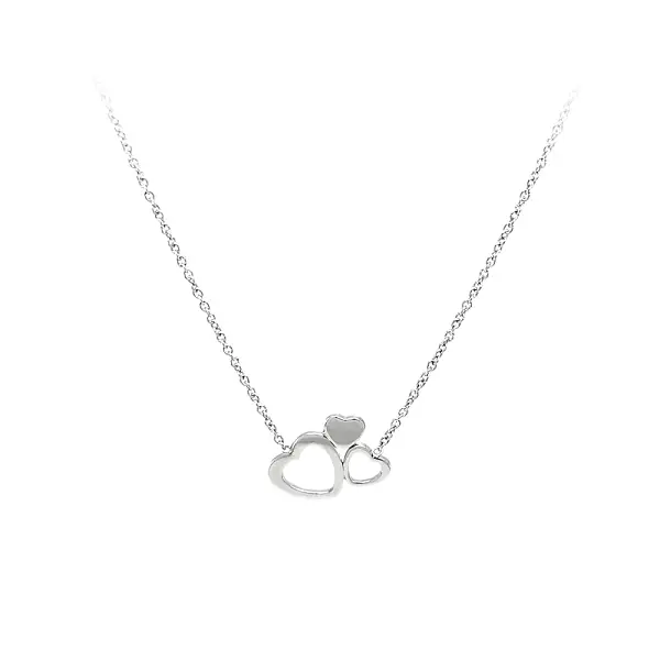 Vòng cổ Trái tim kết nối bằng vàng trắng