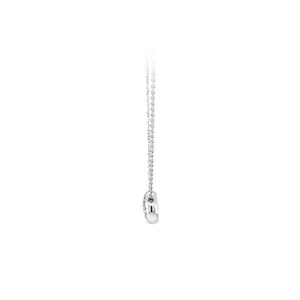 Vòng cổ với đá zircon trắng và vàng trắng