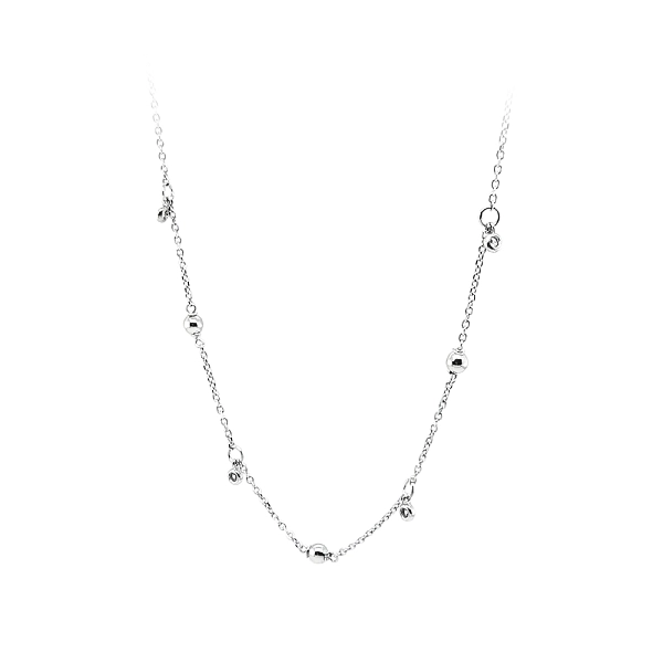 Vòng cổ với đá zircon trắng và vàng trắng