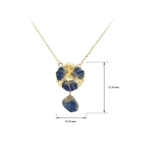 Vòng cổ vàng với men sứ