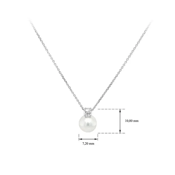 Vòng cổ ngọc trai trắng vàng