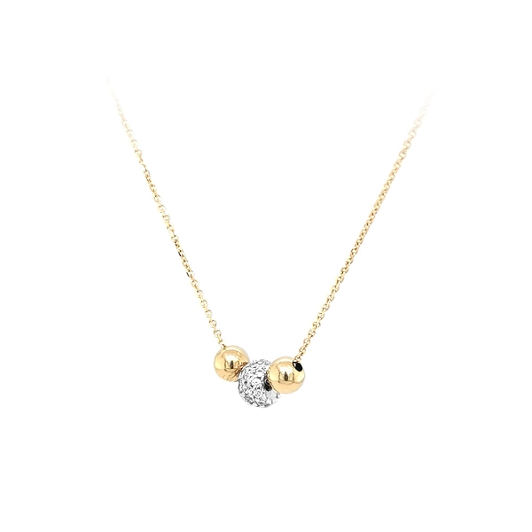 Vòng cổ đính đá zirconia bằng vàng