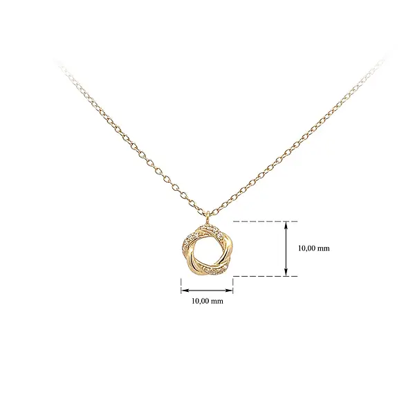 Vòng cổ vàng đính đá zircon