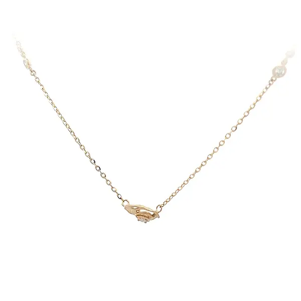 Vòng cổ vàng đính đá zircon