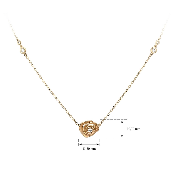 Vòng cổ vàng đính đá zircon