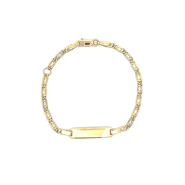 Vòng tay em bé vàng có tấm biển