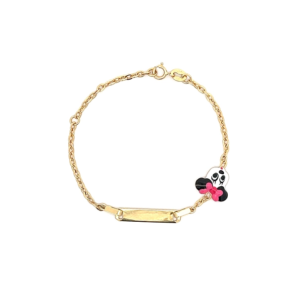 Vòng tay em bé vàng Mickey Mouse kèm bảng tên