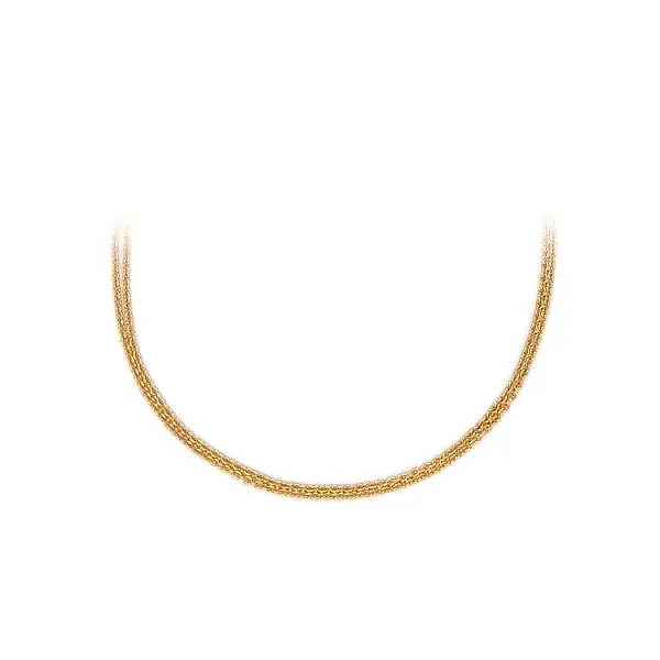 Vòng cổ dây xích đôi vàng Anker