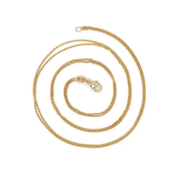 Vòng cổ dây xích đôi vàng Anker