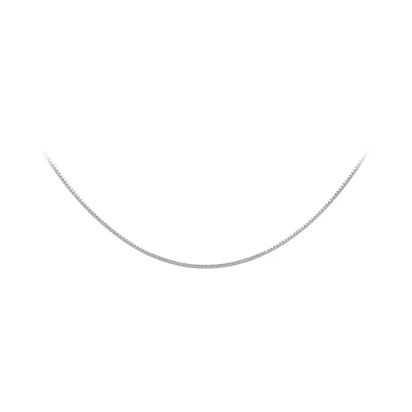 Dây chuyền hình khối vuông White Gold - Khối vuông