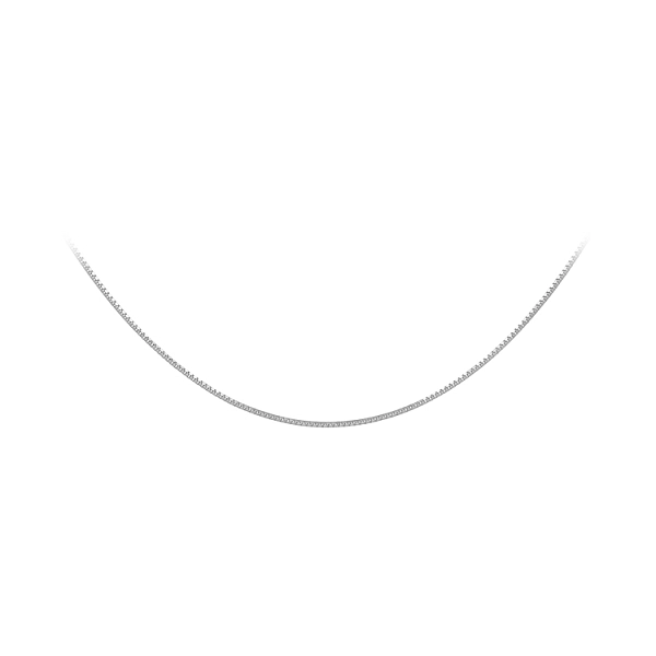 Dây chuyền hình khối vuông White Gold - Khối vuông