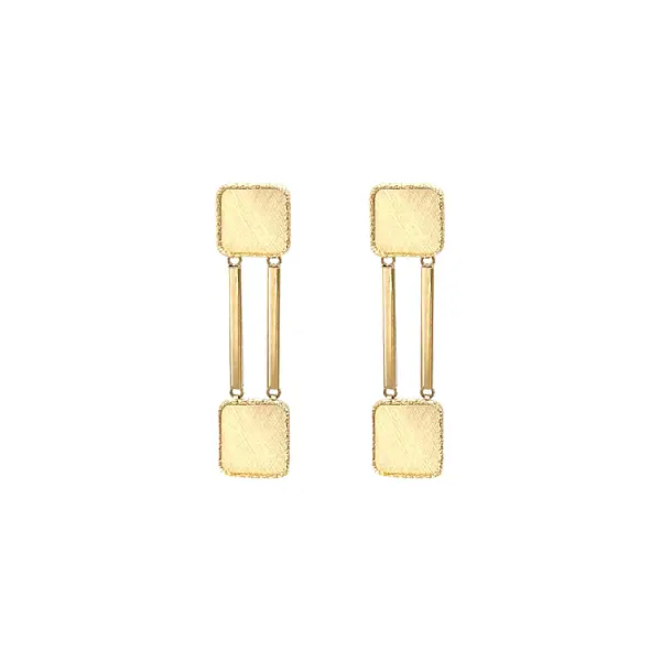 Vòng tai vàng đính đá lủng lẳng