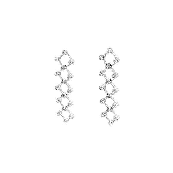 Vòng tai vàng đính đá zircon