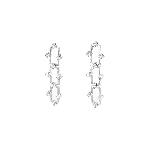 Vòng tai vàng đính đá zircon