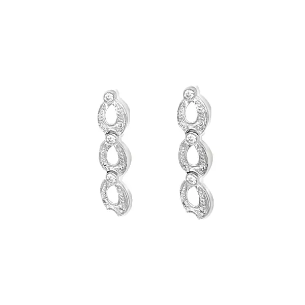 Vòng tai vàng đính đá zircon