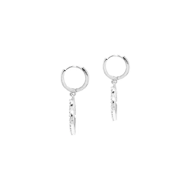 Vòng tai vàng hình trái tim đính đá zircon