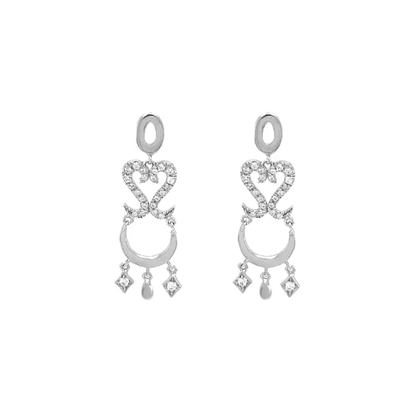 Vòng tai vàng đính đá zircon