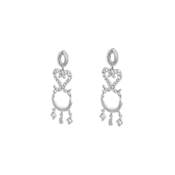 Vòng tai vàng đính đá zircon