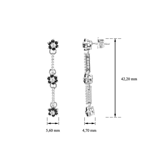 Vòng tai vàng đính đá zircon