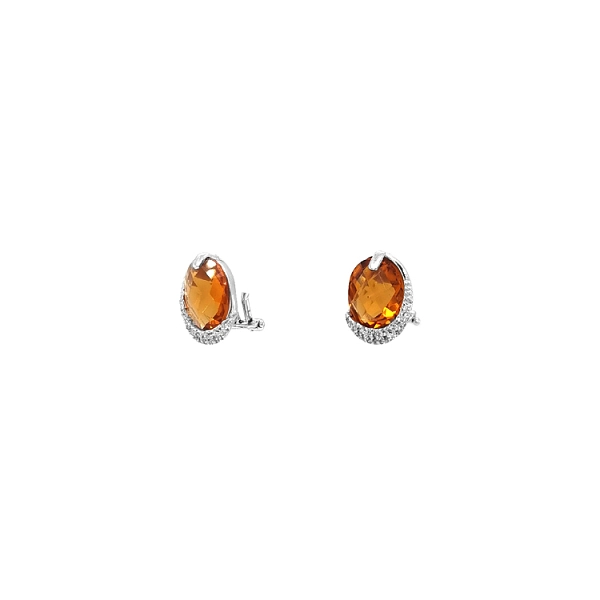 Vòng tai vàng đính đá zircon