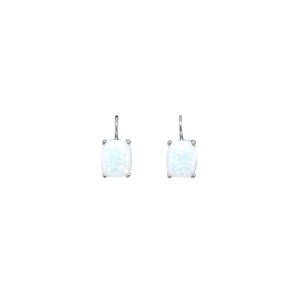 Vòng tai vàng trắng đính ngọc opal