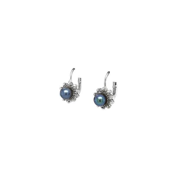 Bông tai ngọc trai đen và zircon