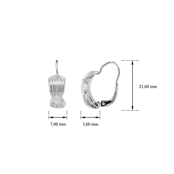 Vòng tai vàng trắng