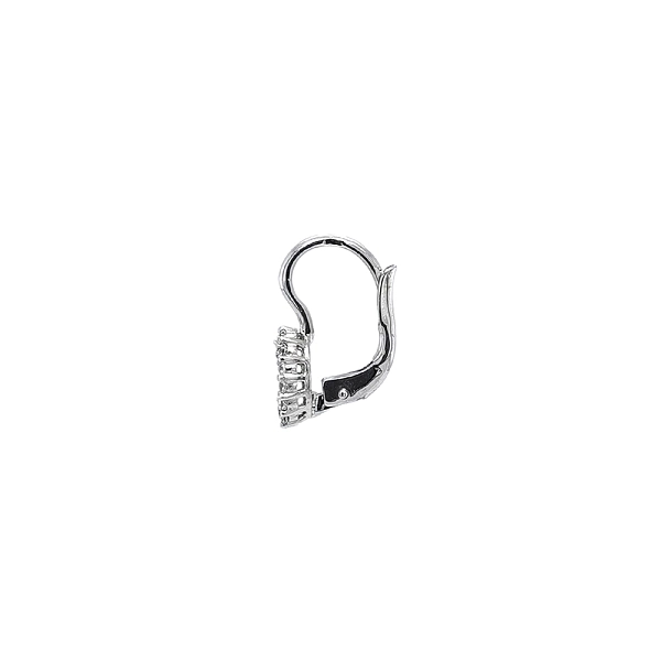 Vòng tai dài bằng vàng trắng sang trọng với đá zircon