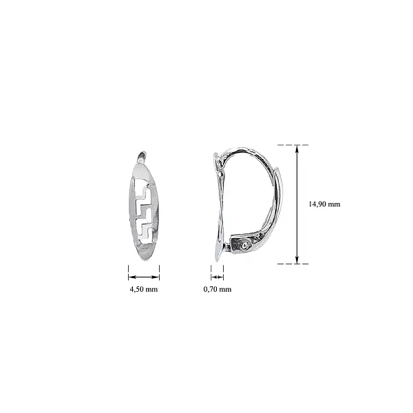 Vòng tai vàng với thiết kế hình học hiện đại