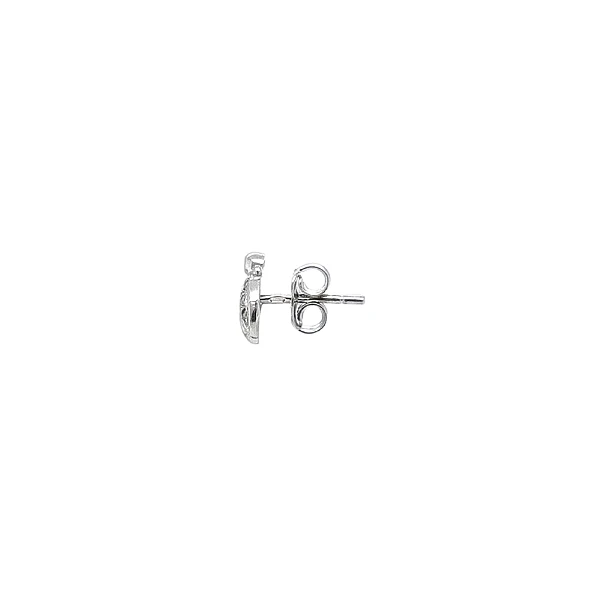 Vòng tai vàng trắng đính đá zircon lấp lánh
