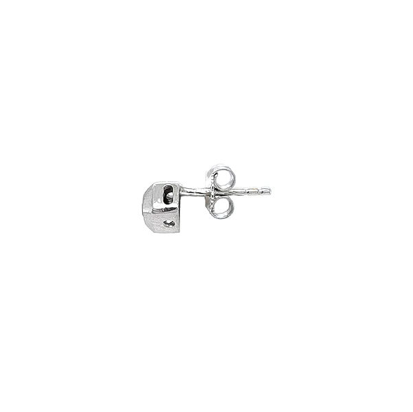 Khuyên tai bằng vàng trắng đính đá zircon trắng