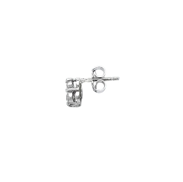 Khuyên tai bằng vàng trắng đính đá zircon trắng