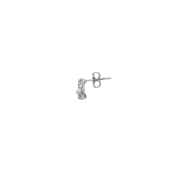 Khuyên tai bằng vàng trắng đính đá zircon trắng