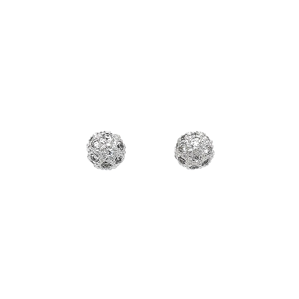 Vòng tai sang trọng với họa tiết zirconia tinh xảo