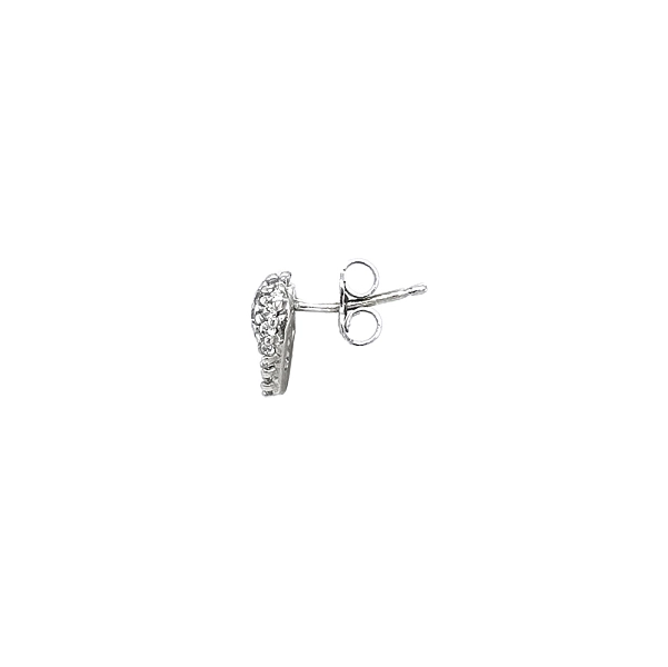 Bông tai vàng trắng sang trọng với họa tiết zircon tinh xảo