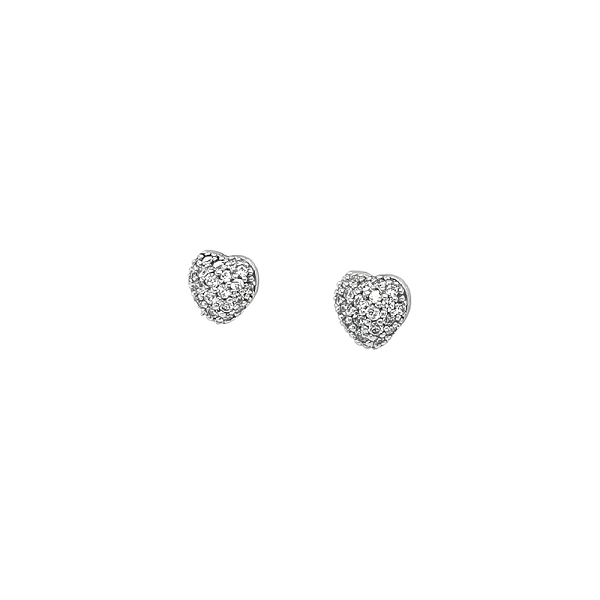 Vòng tai làm từ vàng trắng kết hợp với đá zircon
