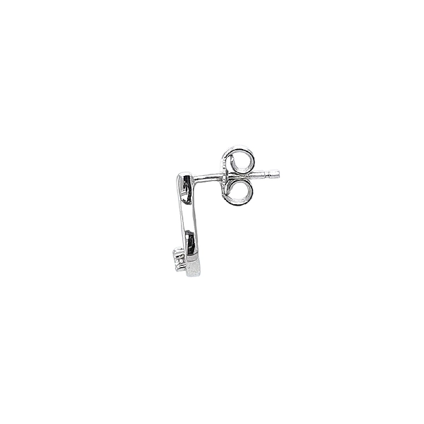 Khuyên tai bằng vàng trắng đính đá zircon trắng