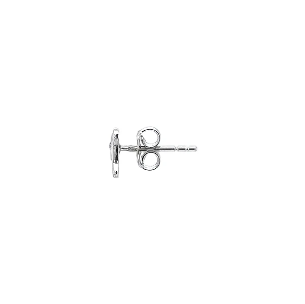 Khuyên tai bằng vàng trắng đính đá zircon trắng