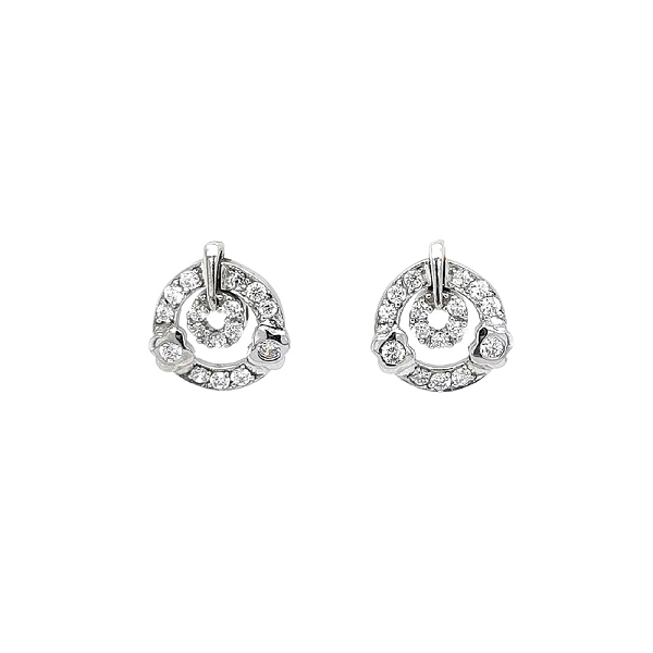 Khuyên tai hiện đại với ánh sáng zircon độc đáo