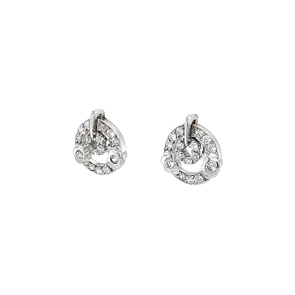 Khuyên tai hiện đại với ánh sáng zircon độc đáo