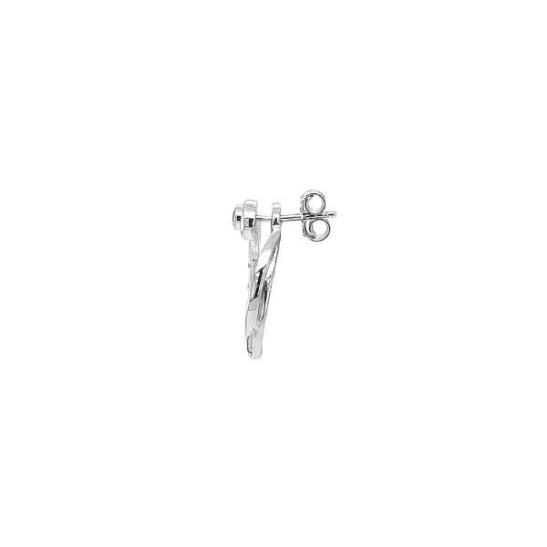Vòng tai vàng với đá zircon trắng
