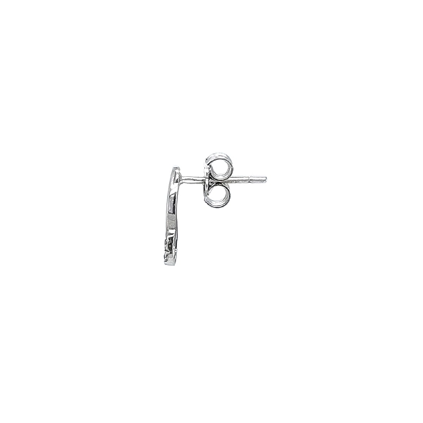 Khuyên tai với vẻ đẹp tối giản của zircon và vàng trắng