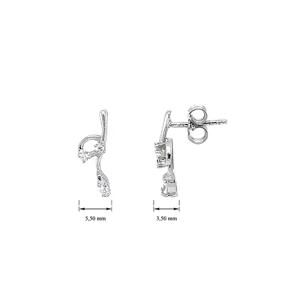 Vòng tai lấp lánh với vẻ đẹp tinh khiết của zircon