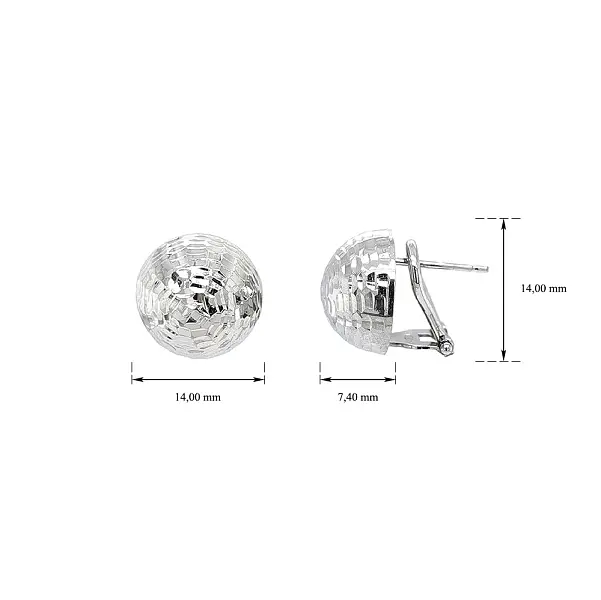 Vòng tai vàng trắng