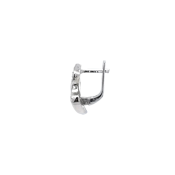 Khuyên tai bằng vàng trắng đính đá zircon trắng