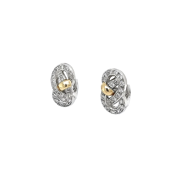 Khuyên tai đính đá zircon trong vàng