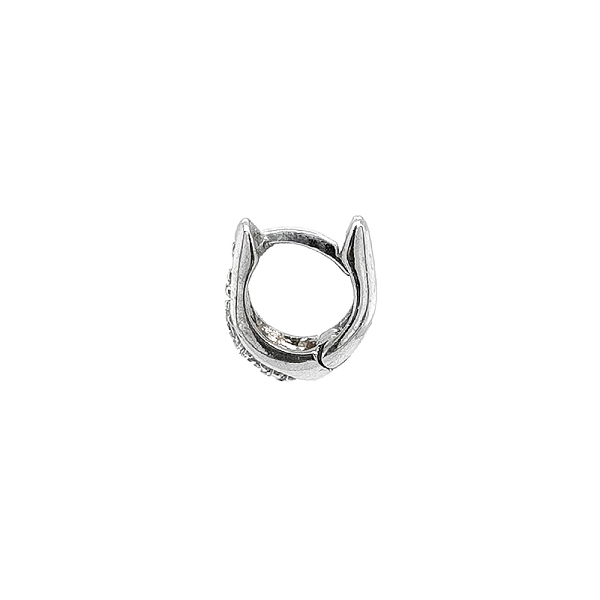 Khuyên tai bằng vàng trắng đính đá zircon trắng