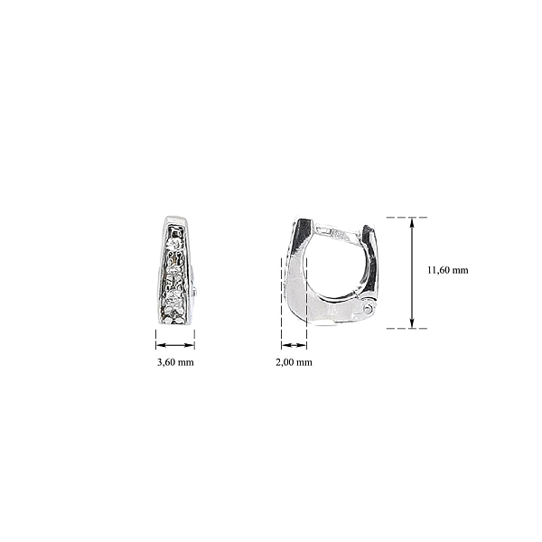 Những đôi bông tai vàng trắng đẹp mắt với đá zircon